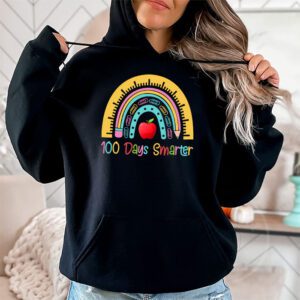 100th Day of School Teacher 100 days smarter rainbow Hoodie 1 5