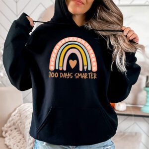 100th Day of School Teacher 100 days smarter rainbow Hoodie 1 9