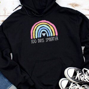 100th Day of School Teacher 100 days smarter rainbow Hoodie