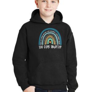 100th Day of School Teacher 100 days smarter rainbow Hoodie 2 2