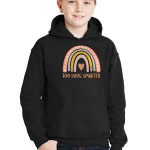 100th Day of School Teacher 100 days smarter rainbow Hoodie 2 9