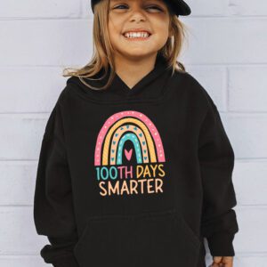 100th Day of School Teacher 100 days smarter rainbow Hoodie 3 1