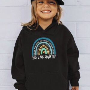 100th Day of School Teacher 100 days smarter rainbow Hoodie 3 2