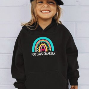 100th Day of School Teacher 100 days smarter rainbow Hoodie 3 3