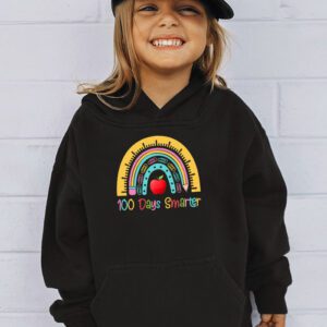 100th Day of School Teacher 100 days smarter rainbow Hoodie 3 5