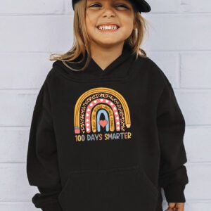 100th Day of School Teacher 100 days smarter rainbow Hoodie 3 6