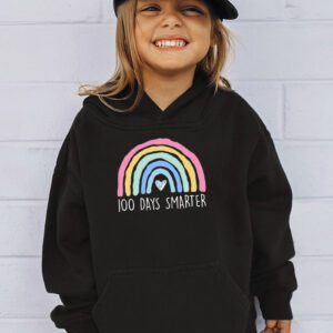 100th Day of School Teacher 100 days smarter rainbow Hoodie 3 8