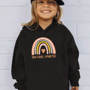 100th Day of School Teacher 100 days smarter rainbow Hoodie 3 9