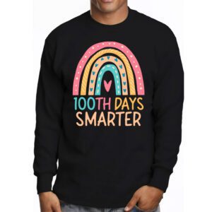 100th Day of School Teacher 100 days smarter rainbow Longsleeve Tee 3 1