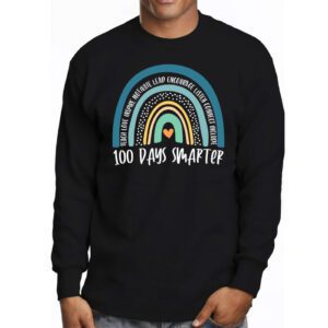 100th Day of School Teacher 100 days smarter rainbow Longsleeve Tee 3 2