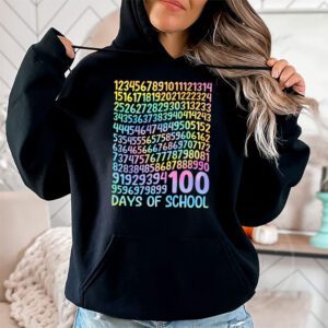 100th Day of School Teacher Kids 100 Days Math Numbers Hoodie 1 2