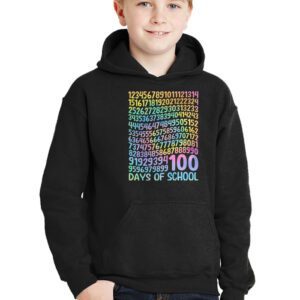 100th Day of School Teacher Kids 100 Days Math Numbers Hoodie 2 2