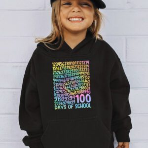 100th Day of School Teacher Kids 100 Days Math Numbers Hoodie 3 2