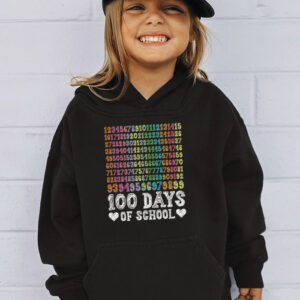 100th Day of School Teacher Kids 100 Days Math Numbers Hoodie 3 3