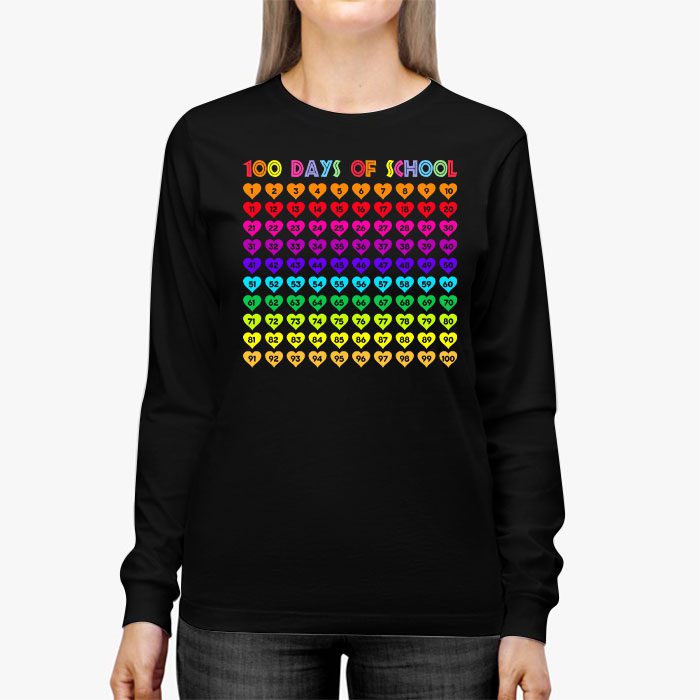 100th-Day-of-School-Teacher-Kids-100-Days-Math-Numbers-Longsleeve-Tee-2 100th Day of School Teacher Kids 100 Days Math Numbers Longsleeve Tee 2