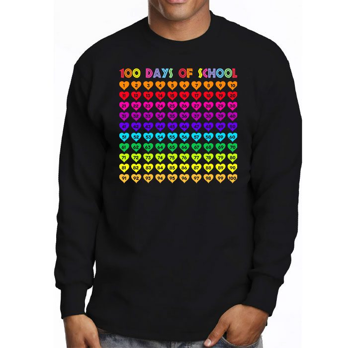 100th-Day-of-School-Teacher-Kids-100-Days-Math-Numbers-Longsleeve-Tee-3 100th Day of School Teacher Kids 100 Days Math Numbers Longsleeve Tee 3