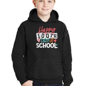 100th Day of School Teachers Kids Child Happy 100 Days Hoodie 2 4