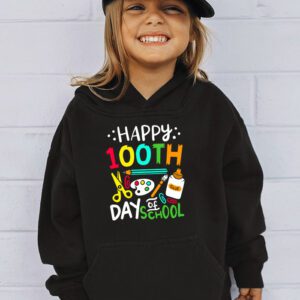 100th Day of School Teachers Kids Child Happy 100 Days Hoodie 3 1