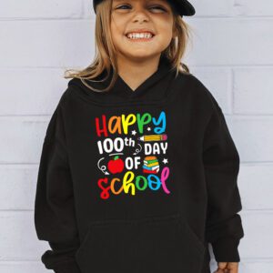 100th Day of School Teachers Kids Child Happy 100 Days Hoodie 3