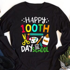 100th Day of School Teachers Kids Child Happy 100 Days Longsleeve Tee 1 1