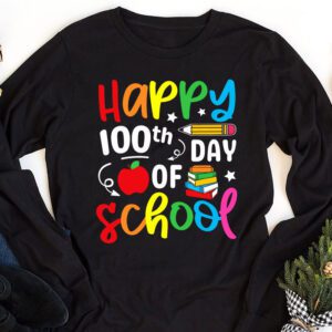 100th Day of School Teachers Kids Child Happy 100 Days Longsleeve Tee 1