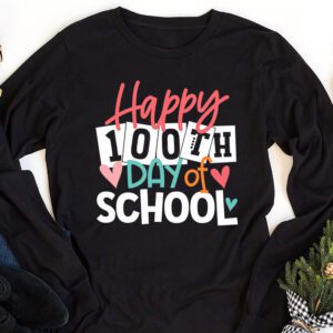 100th Day of School Teachers Kids Child Happy 100 Days Longsleeve Tee 1 4