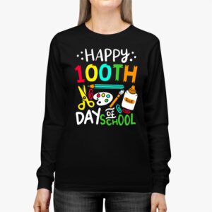 100th Day of School Teachers Kids Child Happy 100 Days Longsleeve Tee 2 1