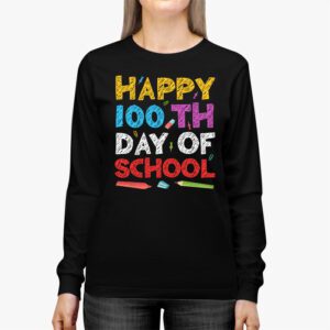 100th Day of School Teachers Kids Child Happy 100 Days Longsleeve Tee 2 3