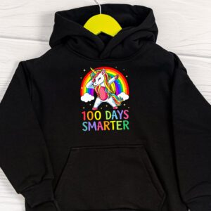100th Day of School Unicorn 100 Days Smarter Kindergarten Hoodie 1