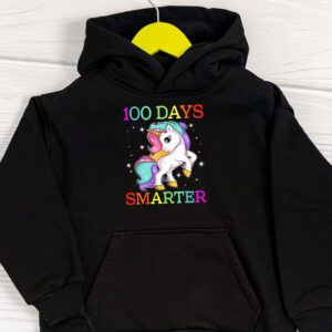 100th Day of School Unicorn 100 Days Smarter Kindergarten Hoodie 1 4