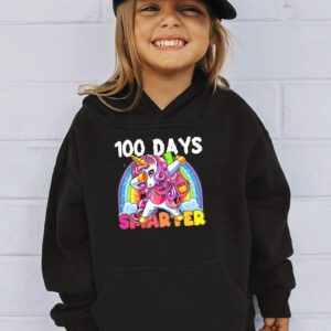 100th Day of School Unicorn 100 Days Smarter Kindergarten Hoodie 2 2