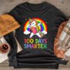 100th Day of School Unicorn 100 Days Smarter Kindergarten Longsleeve Tee