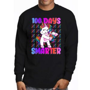 100th Day of School Unicorn 100 Days Smarter Kindergarten Longsleeve Tee 3 1