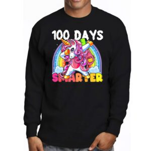 100th Day of School Unicorn 100 Days Smarter Kindergarten Longsleeve Tee 3 2