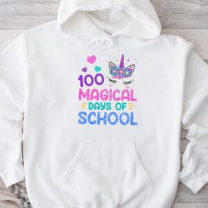 100th Day of School Unicorn 100 Magical Days Teacher Girls Hoodie