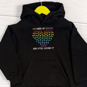 100th Day of School and Still Loving It 100 Rainbow Hearts Hoodie 1 3