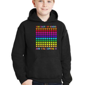 100th Day of School and Still Loving It 100 Rainbow Hearts Hoodie 2 2
