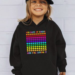100th Day of School and Still Loving It 100 Rainbow Hearts Hoodie 3 2