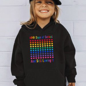 100th Day of School and Still Loving It 100 Rainbow Hearts Hoodie 3 100th Day of School and Still Loving It 100 Rainbow Hearts Hoodie 3