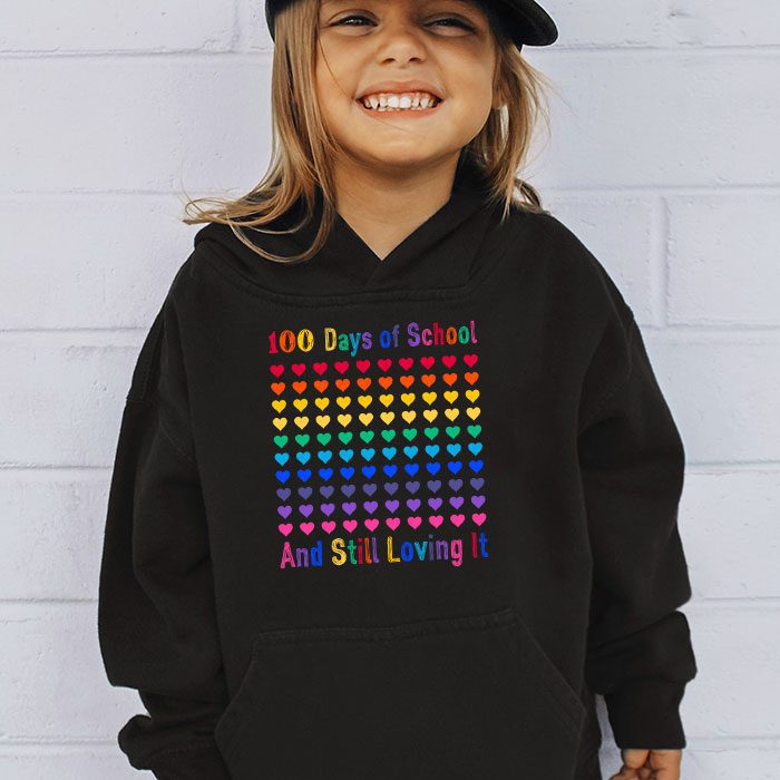 100th-Day-of-School-and-Still-Loving-It-100-Rainbow-Hearts-Hoodie-3 100th Day of School and Still Loving It 100 Rainbow Hearts Hoodie 3