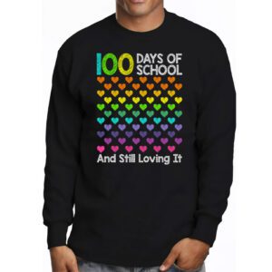 100th Day of School and Still Loving It 100 Rainbow Hearts Longsleeve Tee 3 100th Day of School and Still Loving It 100 Rainbow Hearts Longsleeve Tee 3 4