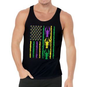 American Flag Mardi Gras Tank Top Mardi Gras Crawfish Outfit Tank Top 3 2