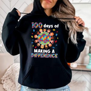 Autism Awareness Making Differences 100 Days Of School Hoodie 1 1