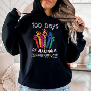 Autism Awareness Making Differences 100 Days Of School Hoodie 1