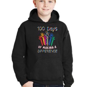 Autism Awareness Making Differences 100 Days Of School Hoodie 2