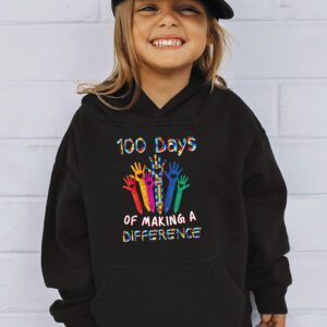 Autism Awareness Making Differences 100 Days Of School Hoodie 3