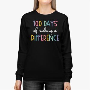 Autism Awareness Making Differences 100 Days Of School Longsleeve Tee 2 2