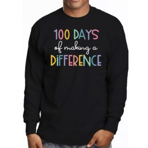 Autism Awareness Making Differences 100 Days Of School Longsleeve Tee 3 2