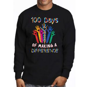 Autism Awareness Making Differences 100 Days Of School Longsleeve Tee 3