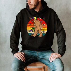 Bigfoot Mardi Gras Sasquatch Funny Men Kids Gift Tee Hoodie 2 4